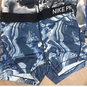 Nike pro 3" shorts blue marble